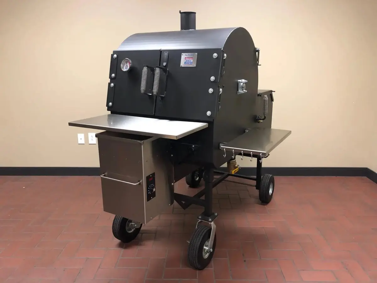American Barbecue Systems Pit-Boss With Stainless Rotisserie Smoker And Pellet System 1