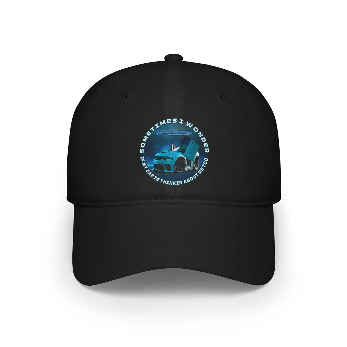 Hats - Dodge Charger Sharkbait_717 - Sometimes I Wonder If My Car Is Thinking About Me Too - Low Profile Baseball Cap 3