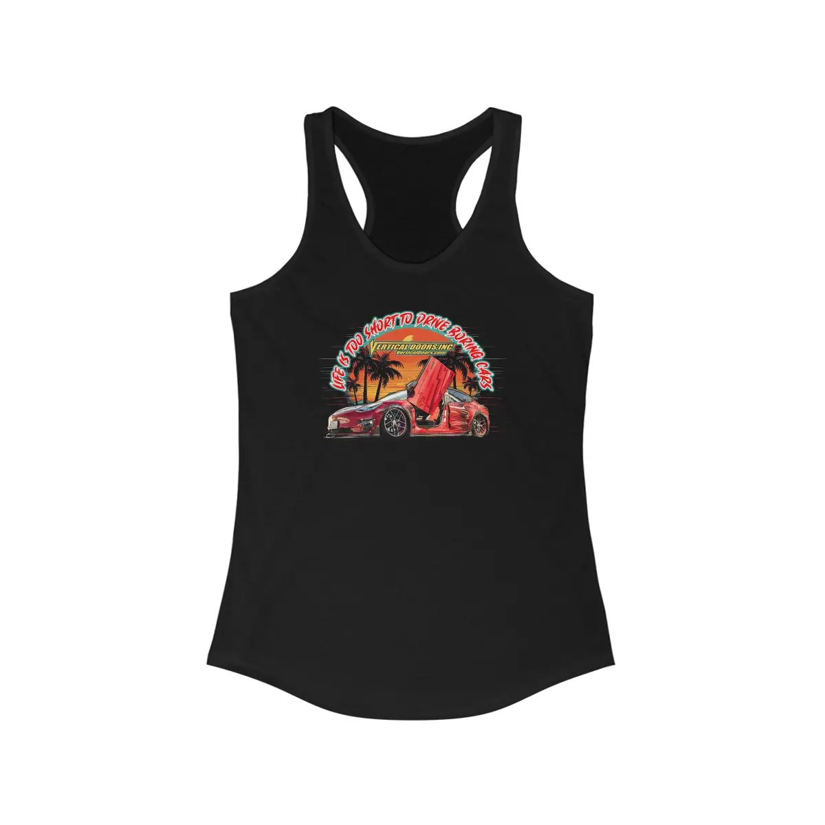 Women's Tank Tops - Tesla Model 3 Tesla_Exllnce - Women's Ideal Racerback Tank 1