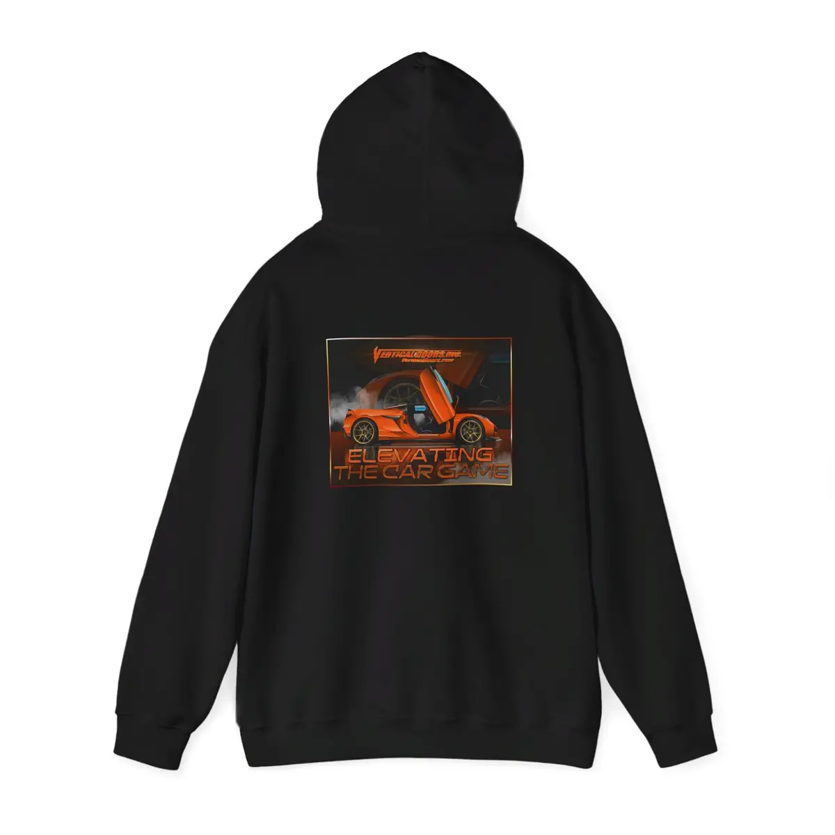 Pullovers - Chevrolet Corvette C8 Z06 - Elevating The Car Game - Unisex Heavy Blend™ Hooded Sweatshirt 3