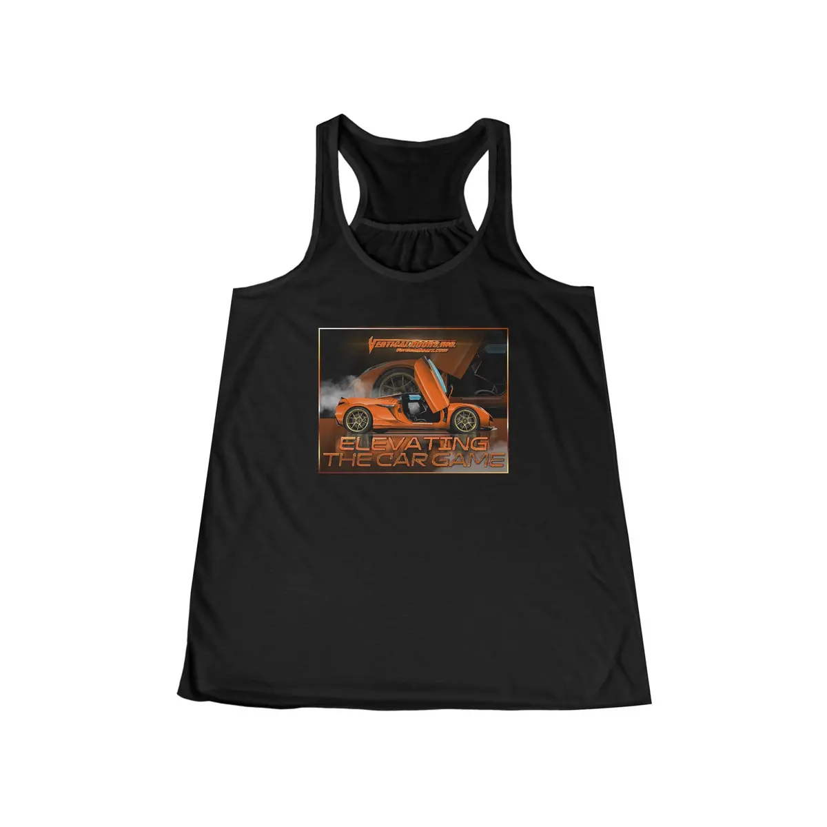 Women's Tank Tops - Chevrolet Corvette C8 Z06 - Elevating The Car Game - Sometimes I Wonder If My Car Is Thinking About Me Too  - Women's Flowy Racerback Tank 1