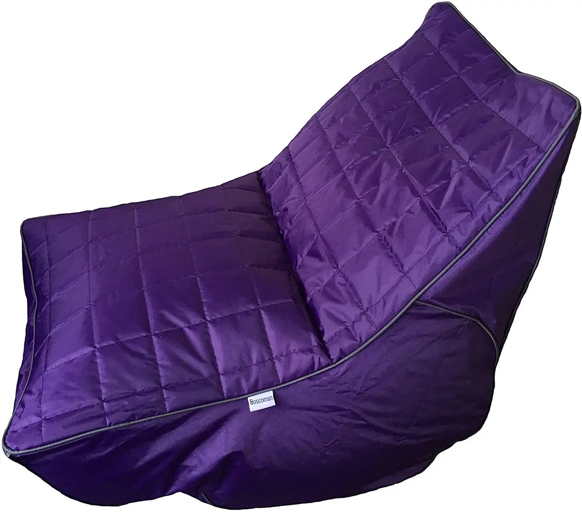 Boscoman - Adult Cory Lounger Beanbag Chair - Purple - Cover Only 1