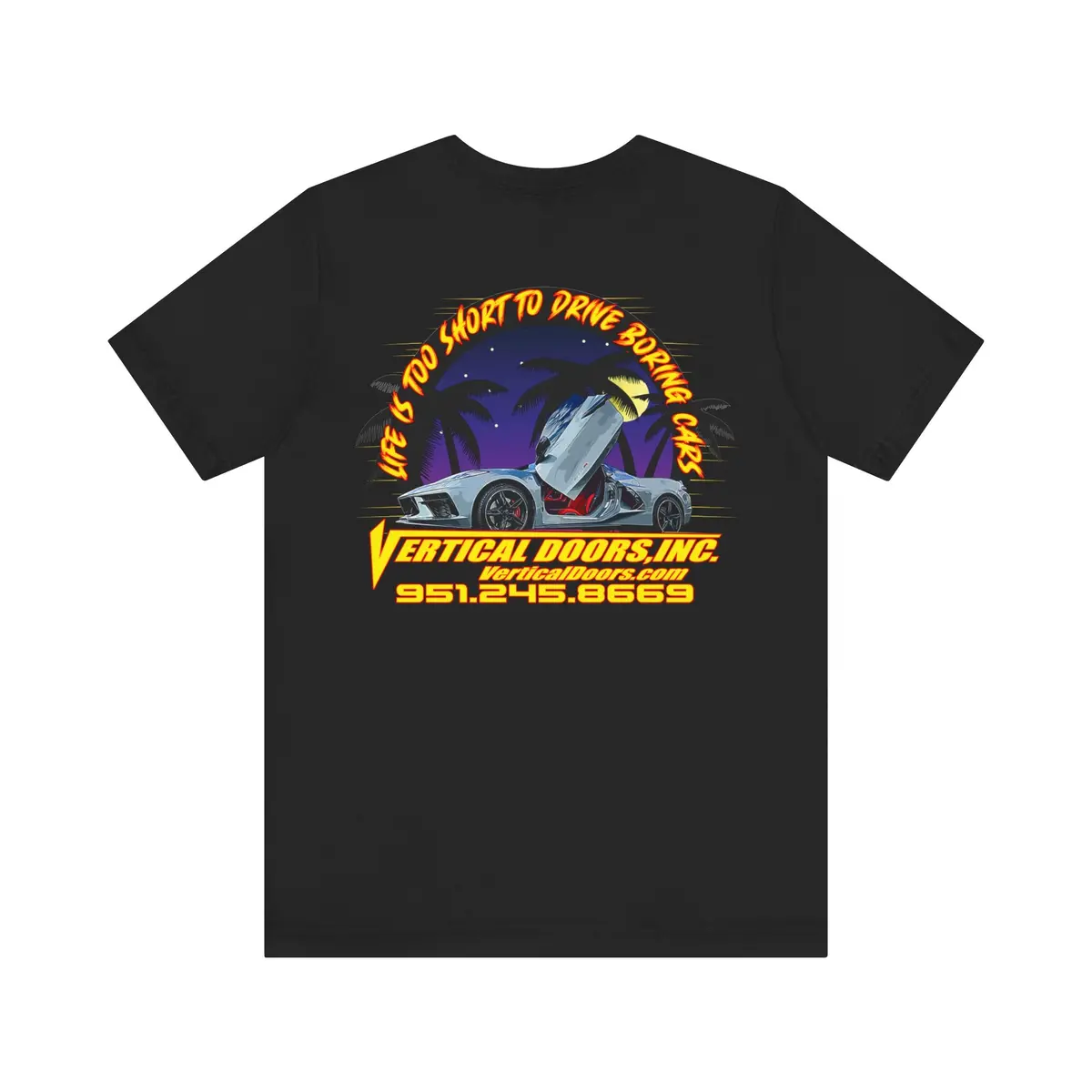 T-Shirt - Chevrolet Corvette C8 Dark Beach - Unisex Jersey Short Sleeve Tee 2