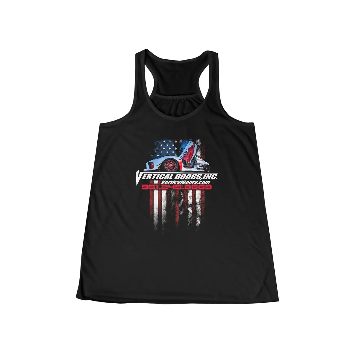 Women's Tank Tops - Tesla Model 3 Coolmd3_ - Women's Flowy Racerback Tank 1