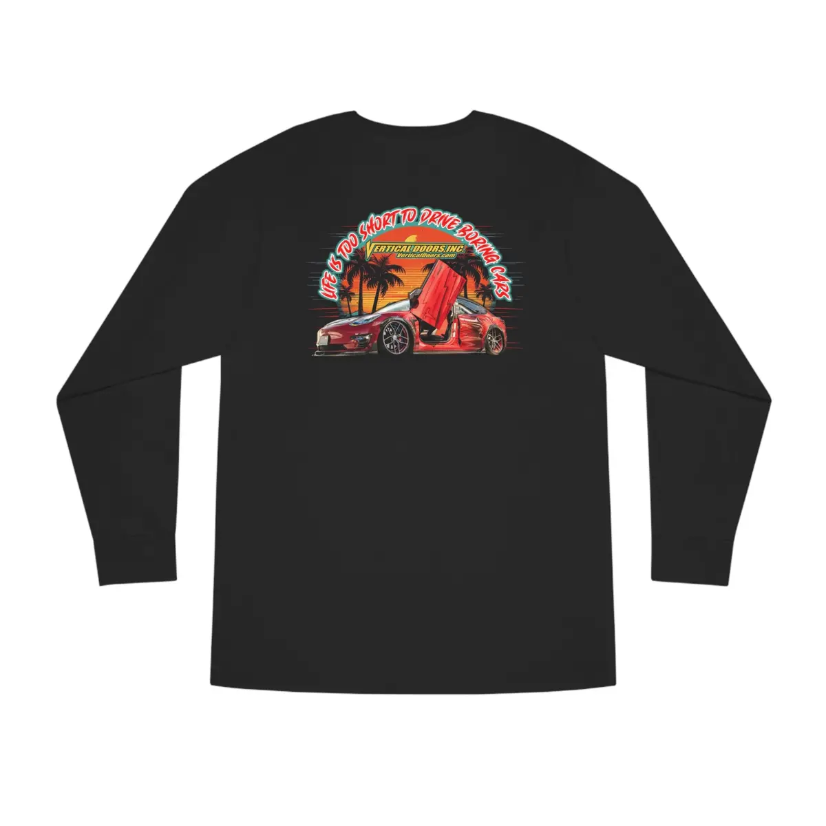 Pullovers - Tesla Model 3 Tesla_Exllnce - Long Sleeve Crewneck Tee 2