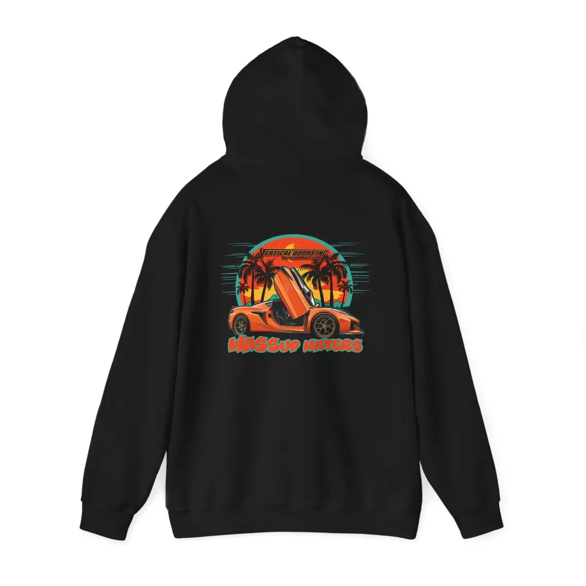 Pullovers - Chevrolet Corvette C8 Z06 - Wassup Haters  - Unisex Heavy Blend™ Hooded Sweatshirt 3