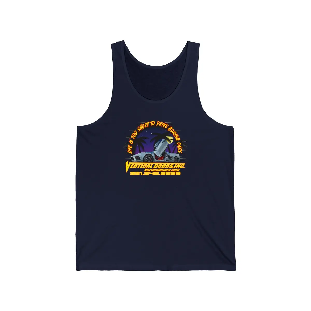 Tank Tops / Chevrolet Corvette C8 Dark Beach / Unisex Jersey Tank 6
