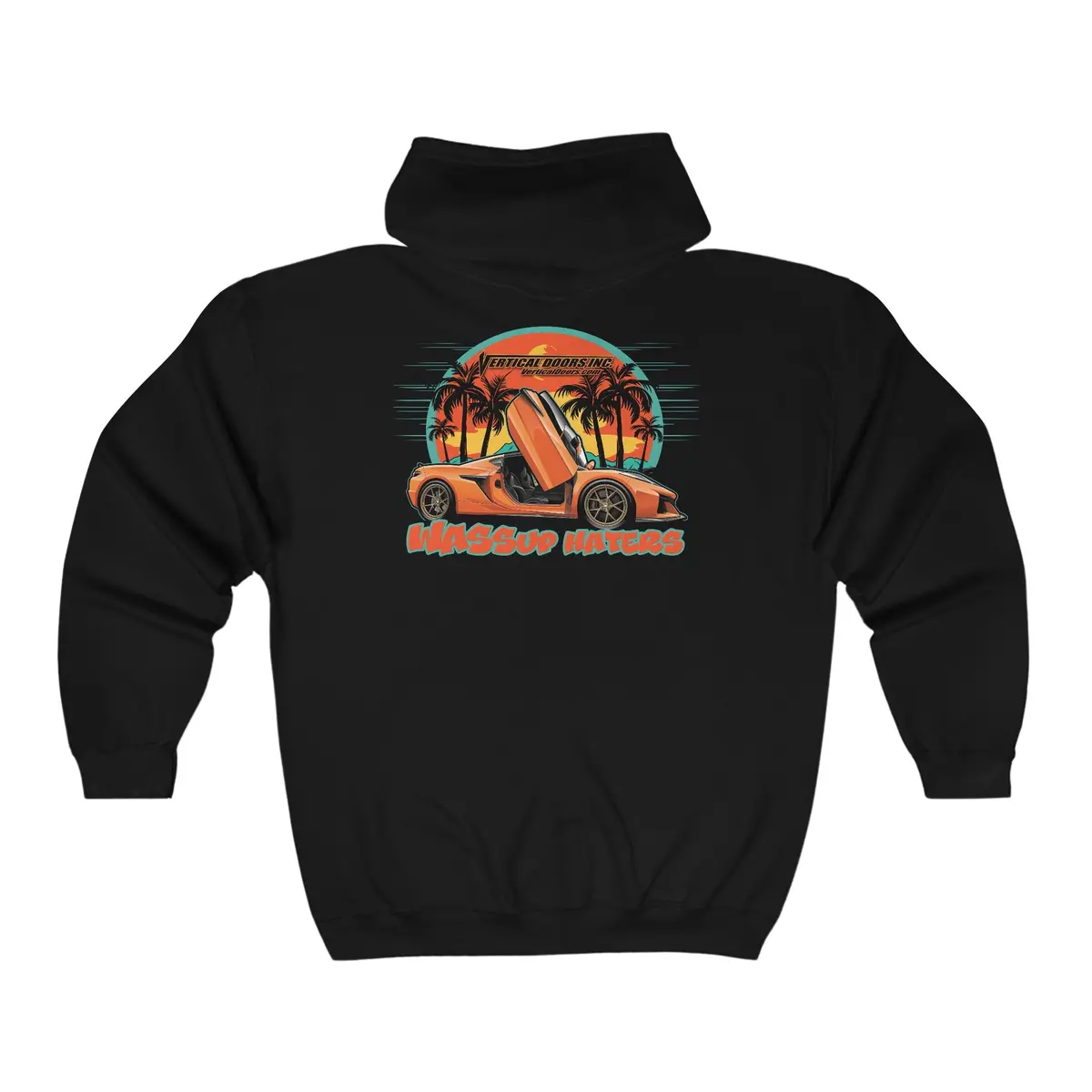 Zip Up Hoodies - Chevrolet Corvette C8 Z06 - Wassup Haters - Unisex Heavy Blend™ Full Zip Hooded Sweatshirt 2