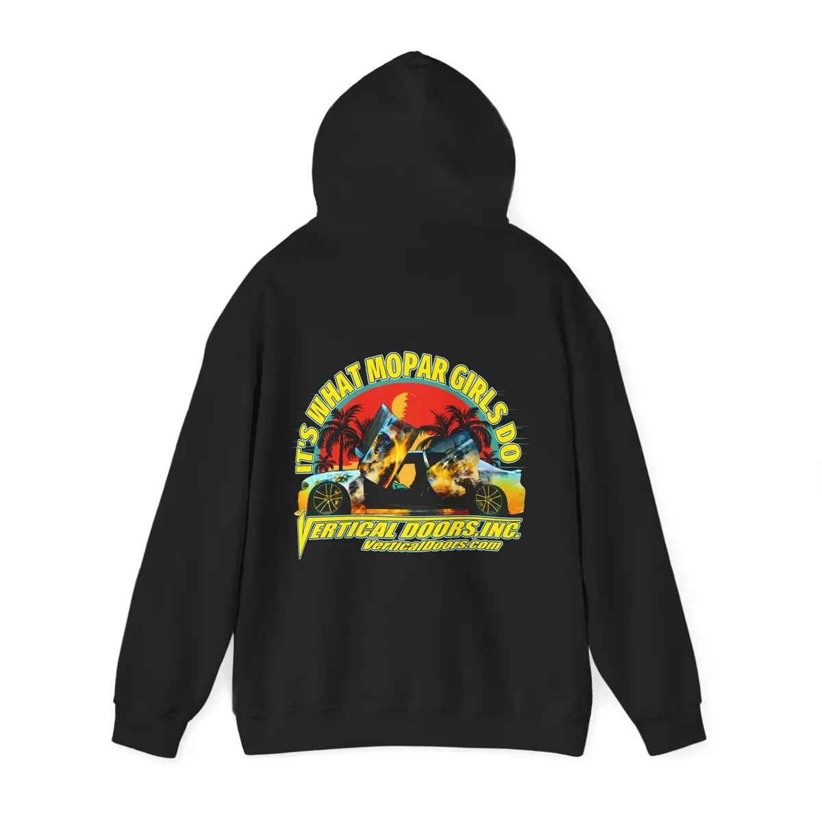 Pullovers - Dodge Charger Scat_Girl_Roz - It's What Mopar Girls Do - Unisex Heavy Blend™ Hooded Sweatshirt 3