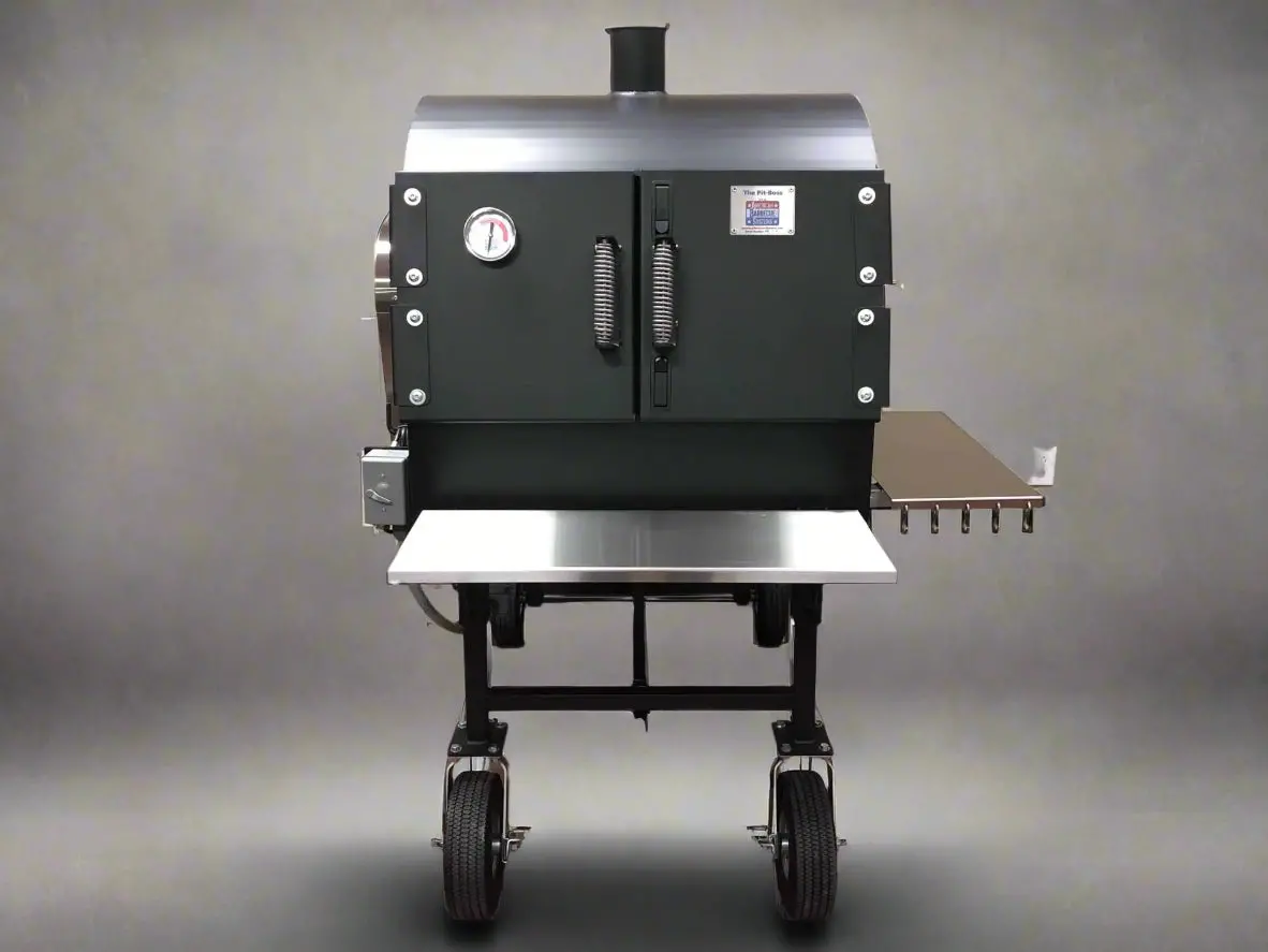 American Barbecue Systems Pit-Boss With Stainless Rotisserie Smoker 1