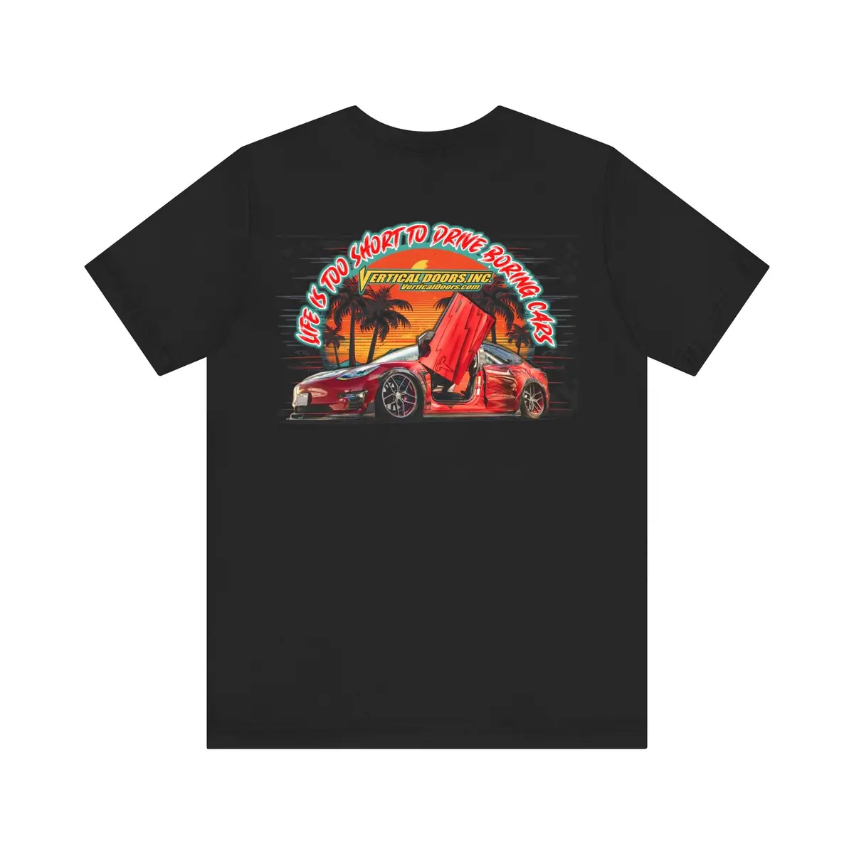 T-Shirt - Tesla Model 3 Tesla_Exllnce - Unisex Jersey Short Sleeve Tee 2