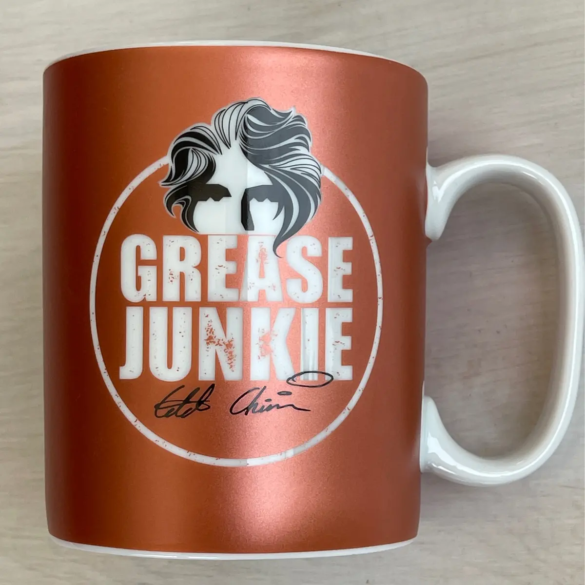 "Grease Junkie Orange", Big Mug, 460Ml, Porcelain 1