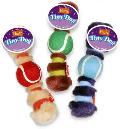 Hartz Toy Tiny Dog Plush Ball 1