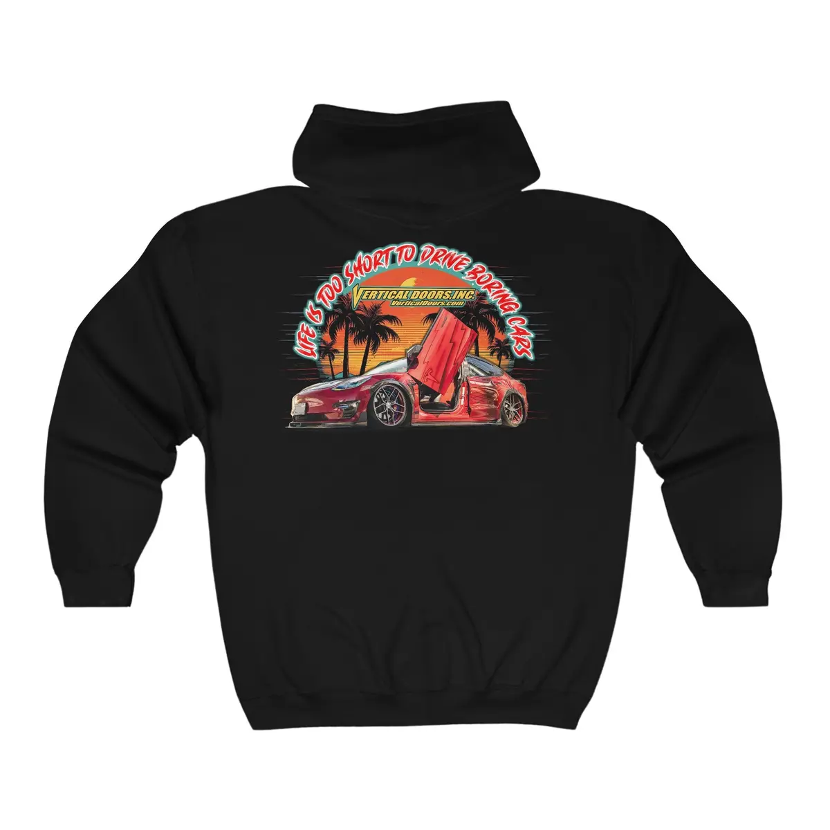 Zip Up Hoodies - Tesla Model 3 Tesla_Exllnce - Unisex Heavy Blend™ Full Zip Hooded Sweatshirt 2