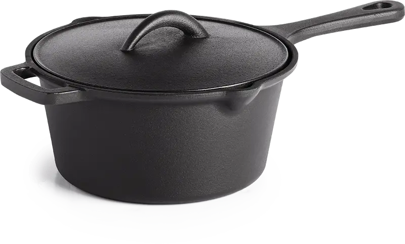 Napoleon Grills Cast Iron Sauce Pan With Lid 1