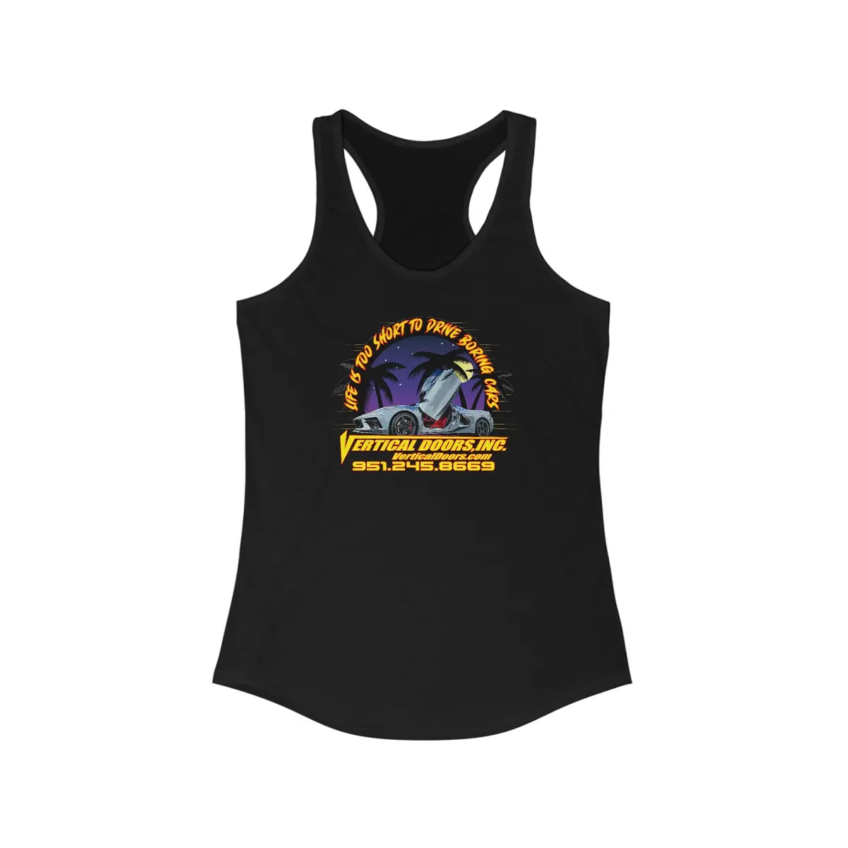 Women's Tank Tops - Chevrolet Corvette C8 Dark Beach - Women's Ideal Racerback Tank 1