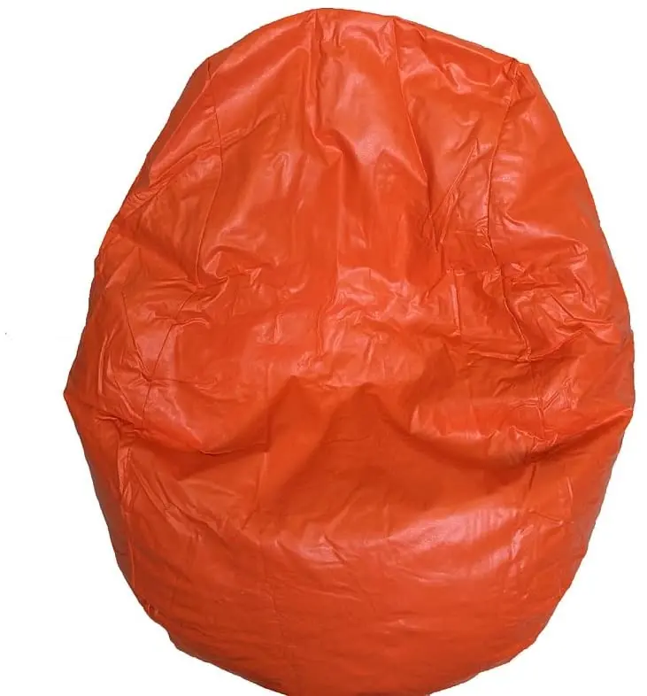 Boscoman - Adult Fun Teardrop Vinyl Beanbag Chair - Orange - Cover Only 1