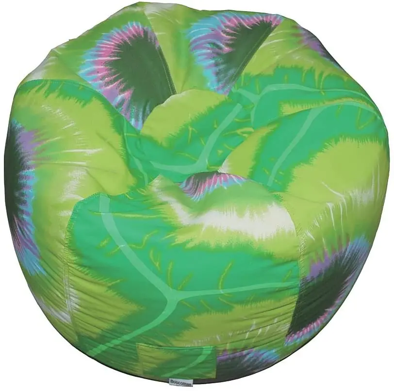 Boscoman - Teen Tie-Dye Round Beanbag Chair - Lime Green - Cover Only 1