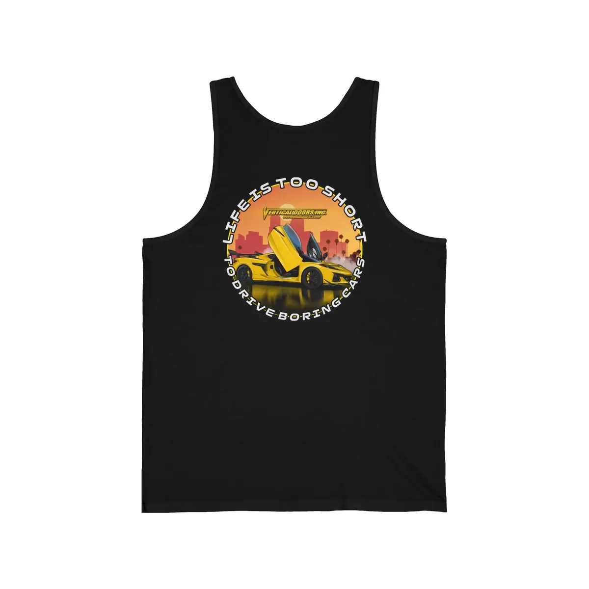 Tank Tops - Chevrolet Corvette C8 Z06 - Life Is Too Short To Drive Boring Cars - Unisex Jersey Tank 2