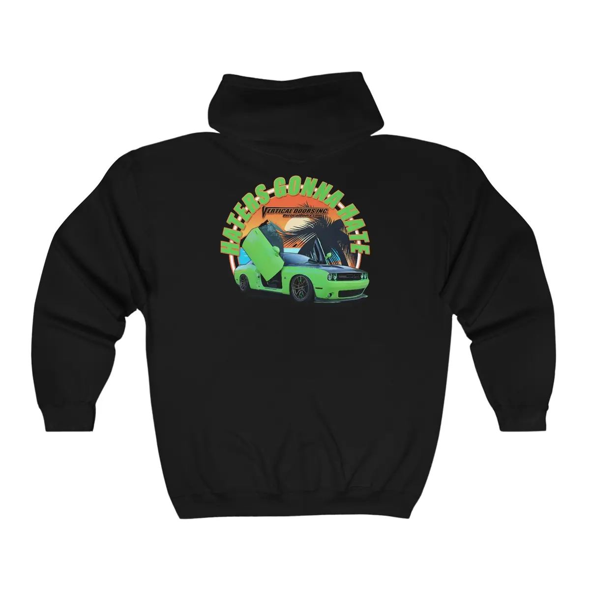 Zip Up Hoodies - Dodge Challenger Shamrock_Hemi392 - Unisex Heavy Blend™ Full Zip Hooded Sweatshirt 2
