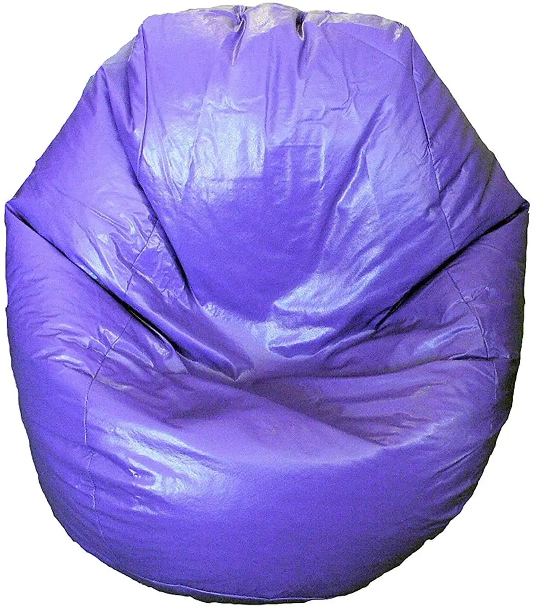 Boscoman - Adult Fun Teardrop Vinyl Beanbag Chair - Purple - Cover Only 1