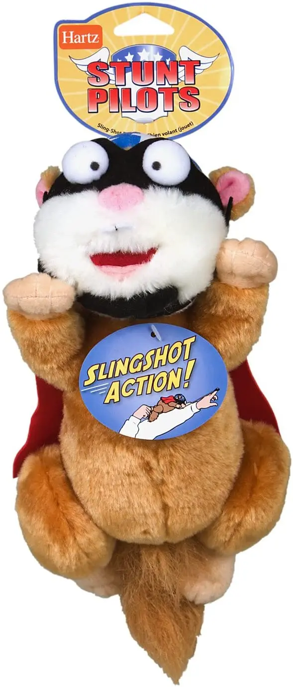 Hartz Stunt Pilots Plush Squirrel Dog Toy 1