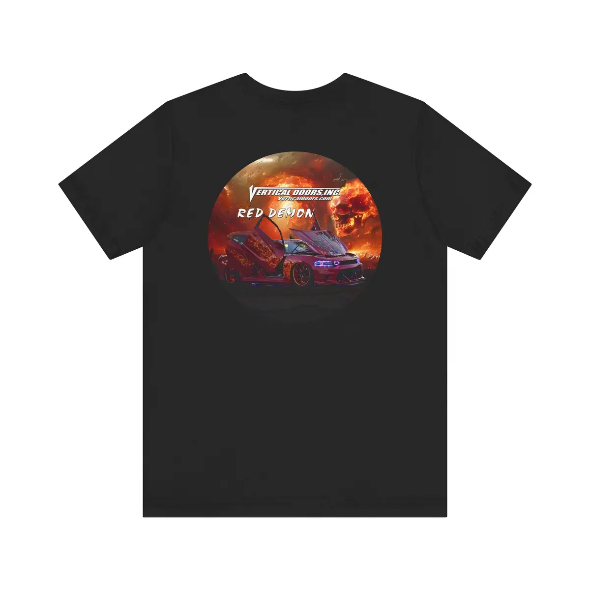 T-Shirt - Dodge Charger Red_Demon_Charger - Unisex Jersey Short Sleeve Tee 2