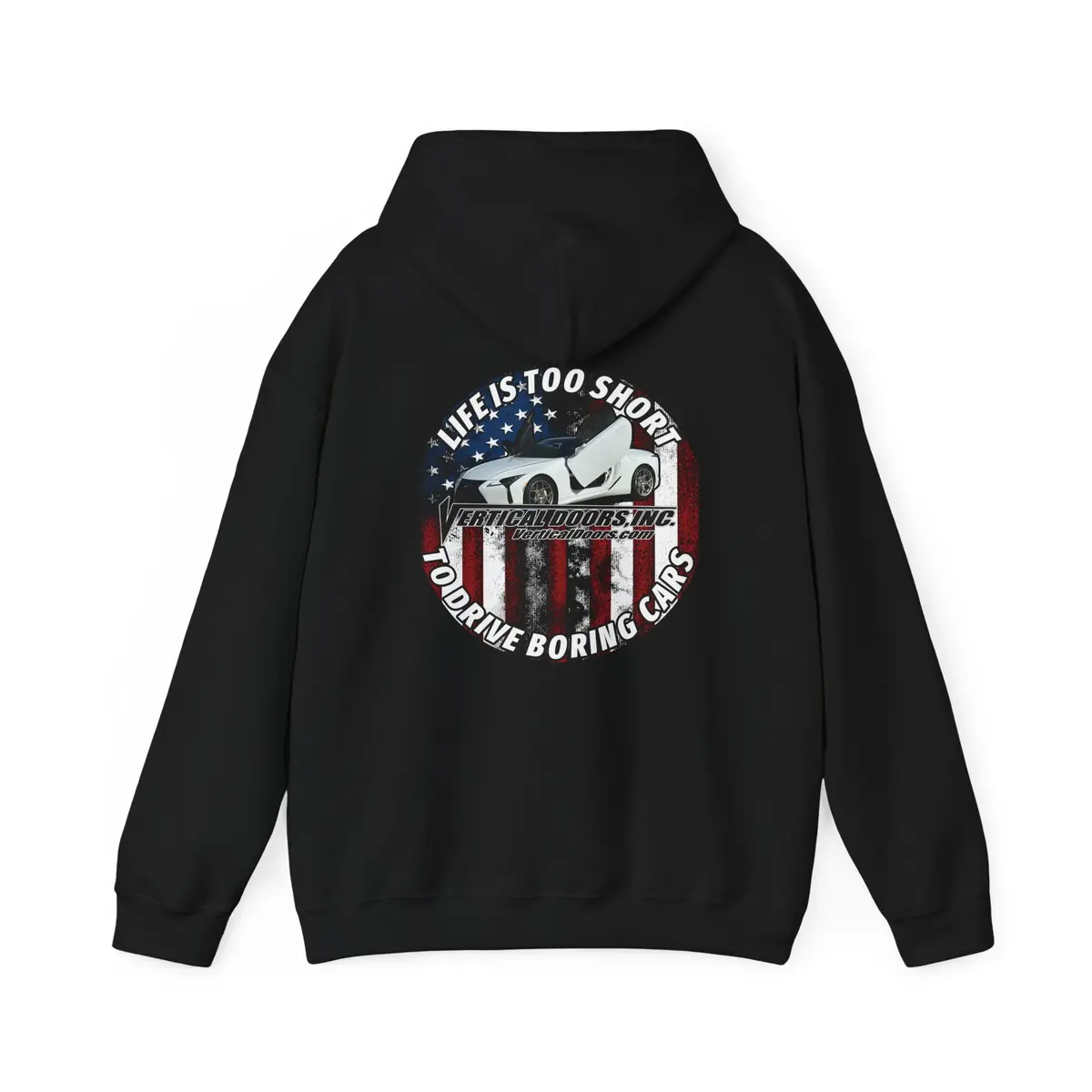 Pullovers - Lexus Lc500 - Life Is Too Short To Drive Boring Cars - Unisex Heavy Blend™ Hooded Sweatshirt 3