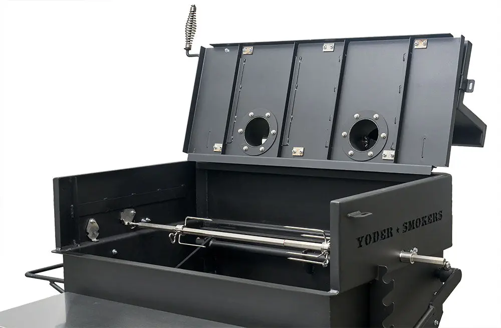 Yoder Smoker Flat Top Charcoal Grill Rotisserie Kit 1