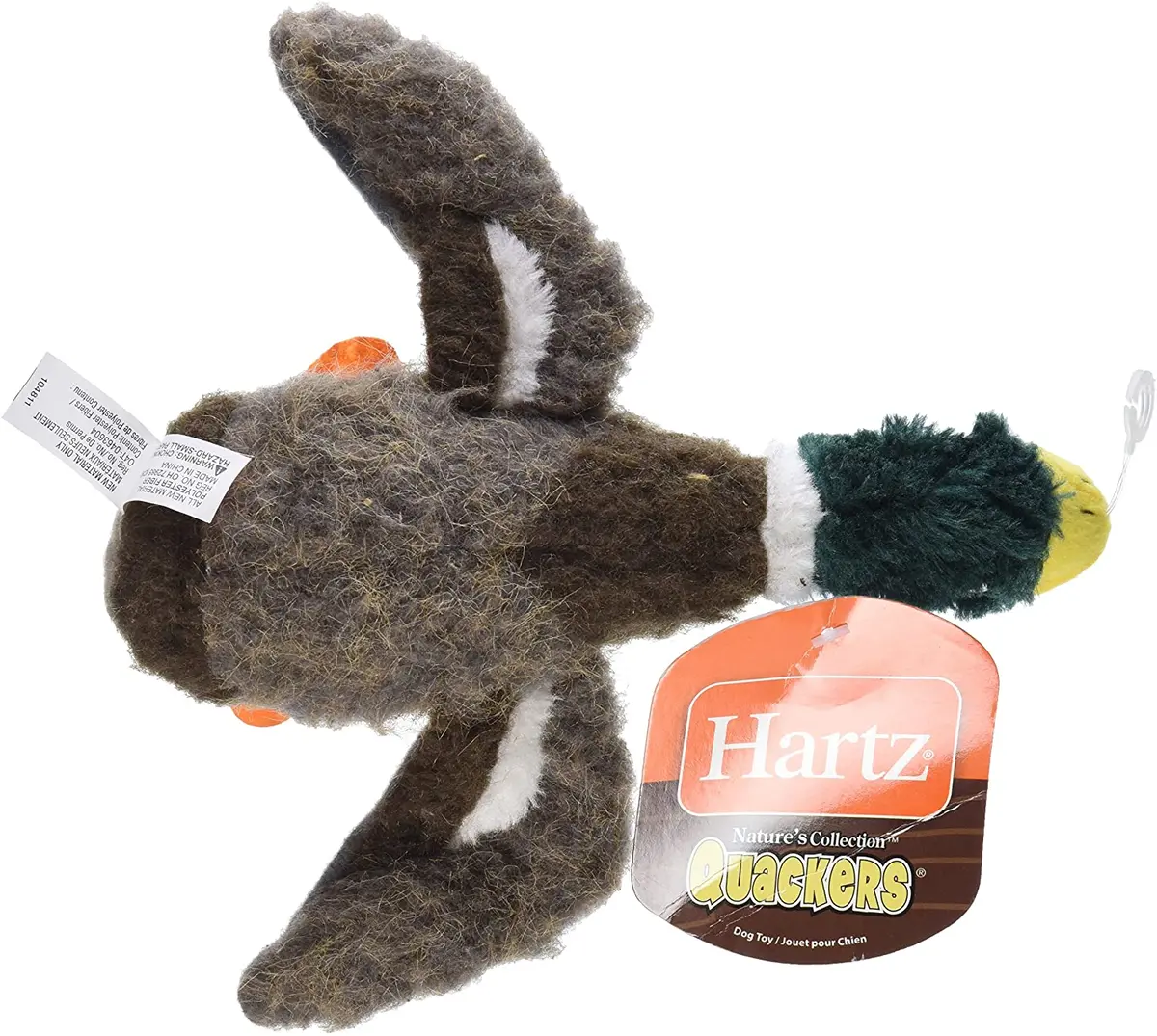 Hartz Nature's Collection Quackers Plush Duck Dog Toy - Small 1