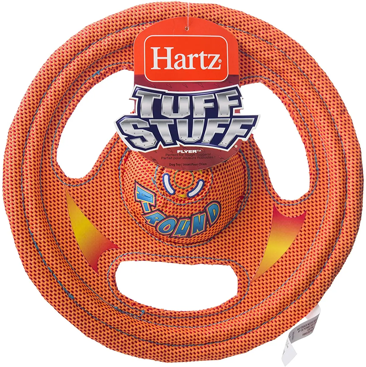 Hartz Tuff Stuff Toss Around Plush Frisbee Flyer Dog Toy - Medium/Large 1
