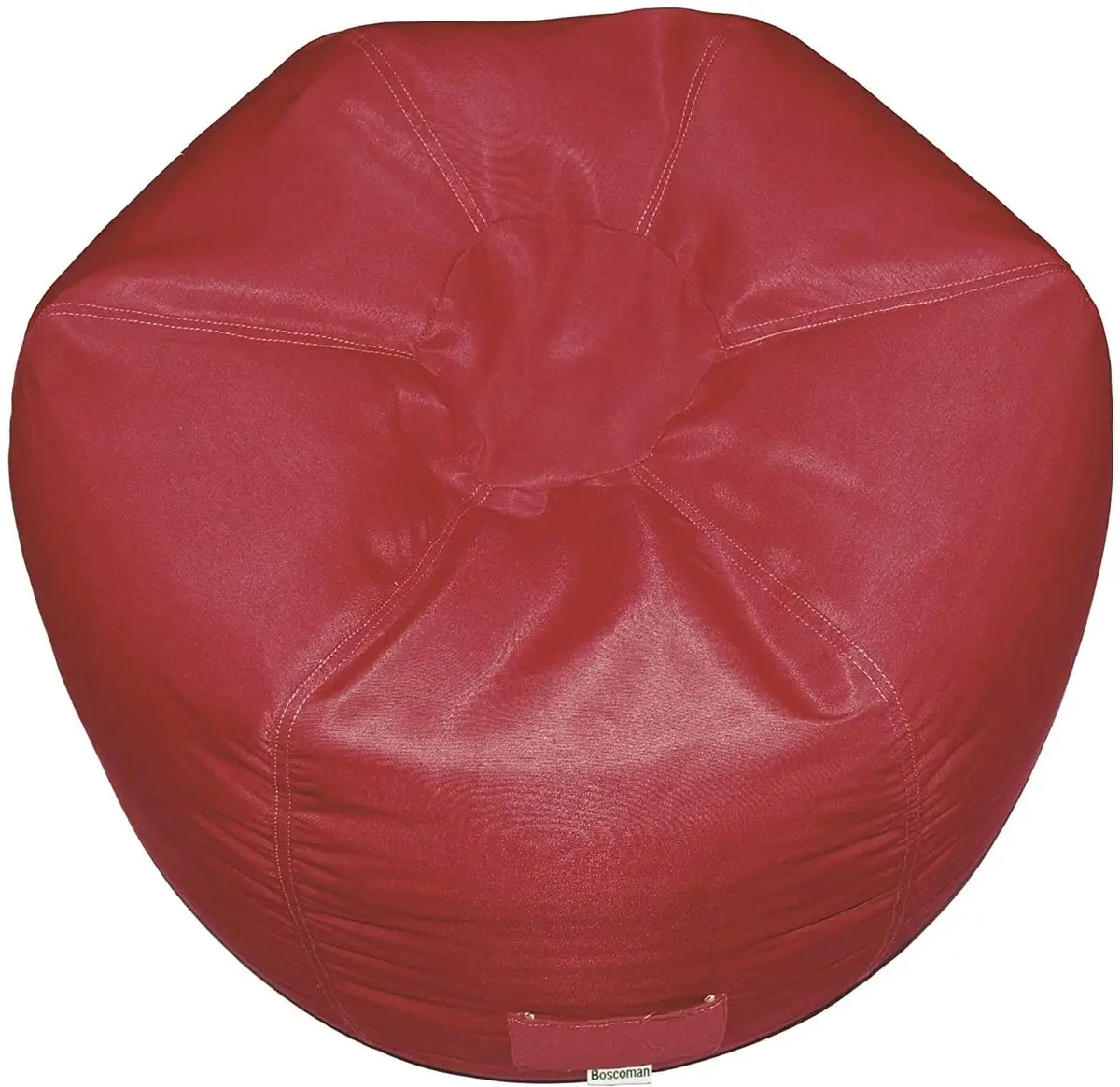 Boscoman - Teen Solid Cotton Beanbag Chair - Red - Cover Only 1