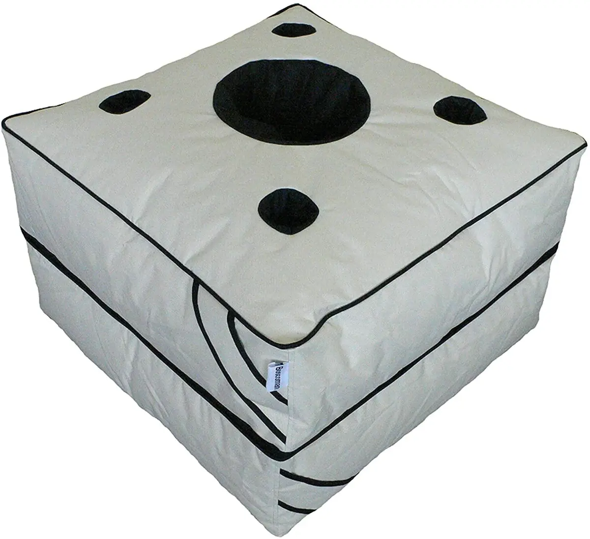 Boscoman - Jumbo Napa Outdoor Ottoman W/Cup & Bottle Holder - Beige - Cover Only 1