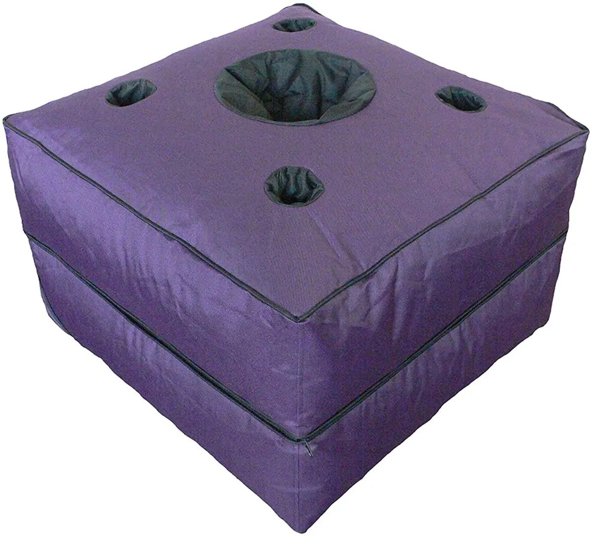 Jumbo Napa Outdoor Ottoman W/Cup & Bottle Holder - Purple - Cover Only 1
