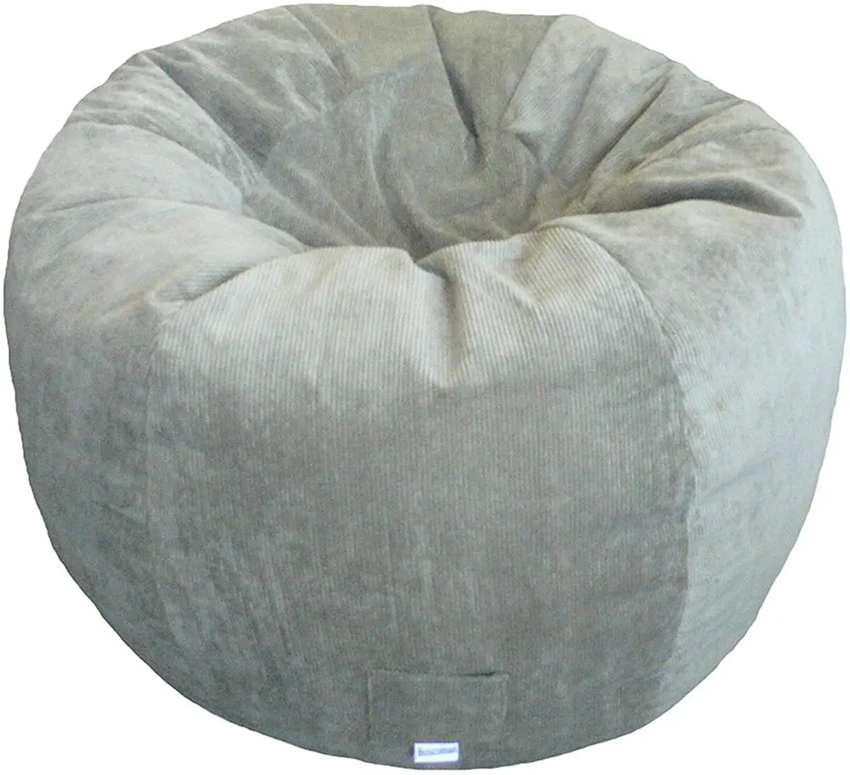 Boscoman - Jumbo Corduroy Round Beanbag Chair - Grey - Cover Only 1