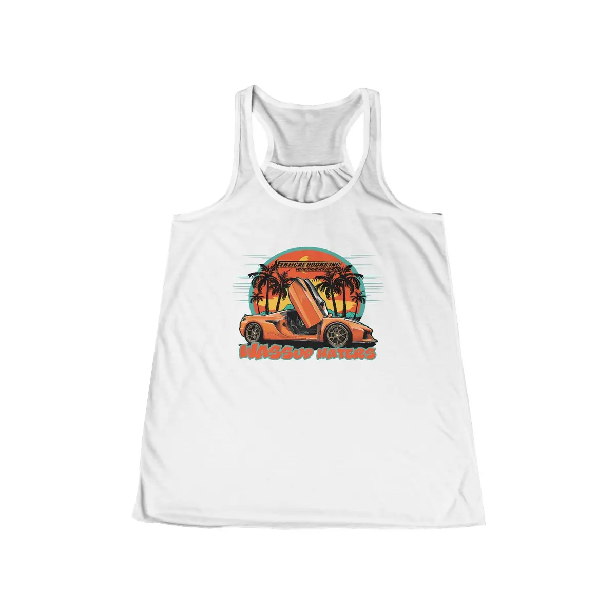 Women's Tank Tops - Chevrolet Corvette C8 Z06 - Wassup Haters  - Women's Flowy Racerback Tank 3