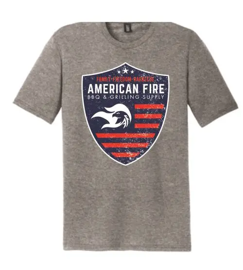 American Fire Bbq Badge Logo Tee 1