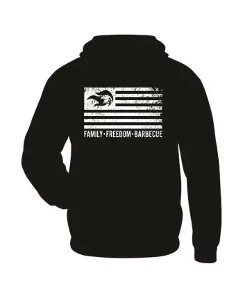 American Fire Bbq Flag Hoodie 1