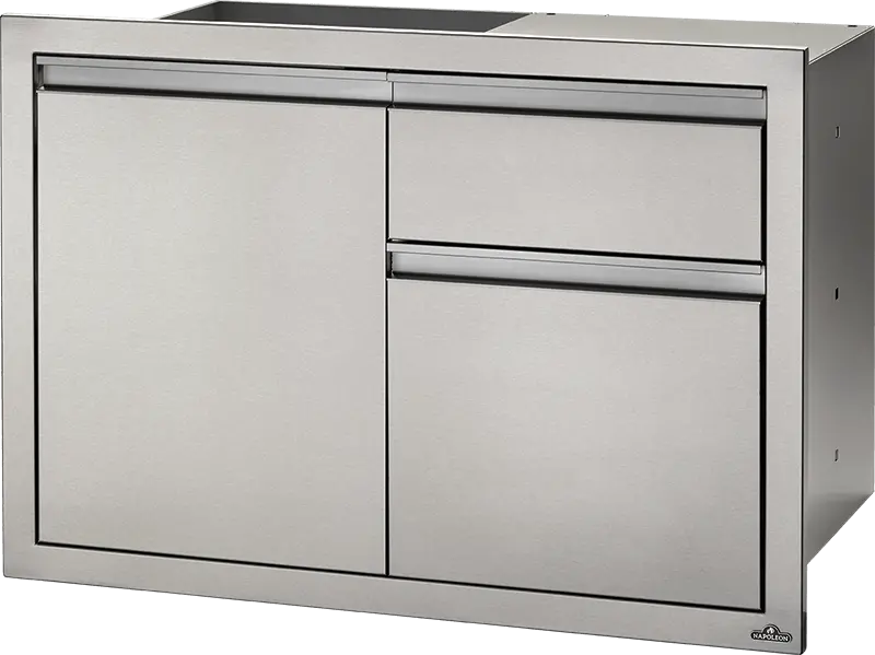 Napoleon Grills 36" X 24" Single Door & Waste Bin Drawer, Stainless Steel 1