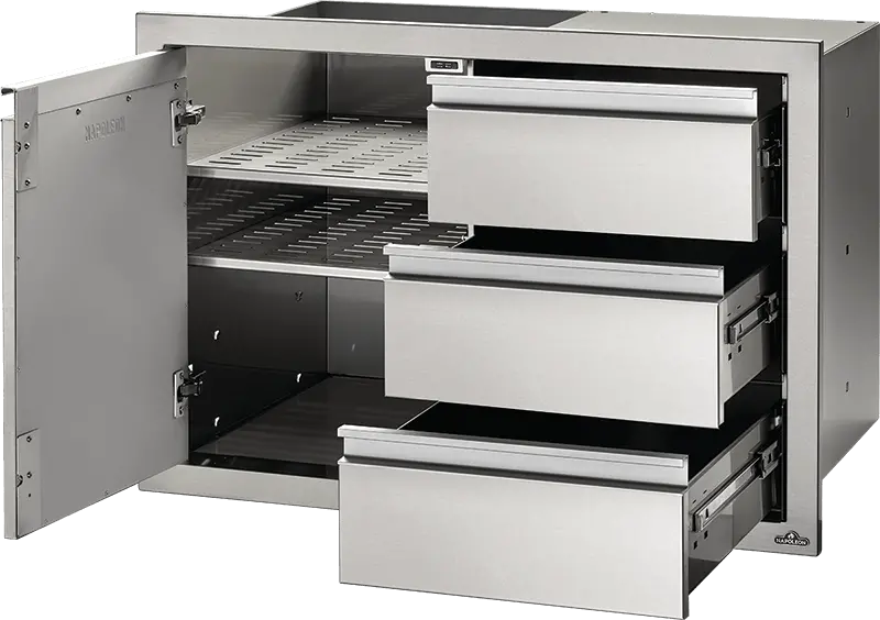 Napoleon Grills 36" X 24" Single Door & Triple Drawer Combo, Stainless Steel 1