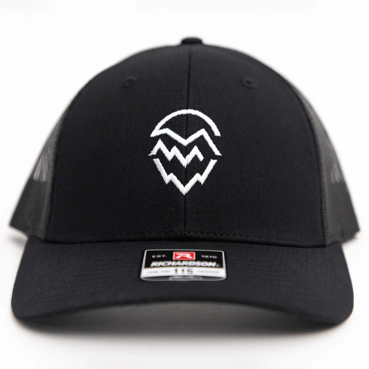 Classic Trucker Hat Black W/ White Logo 1