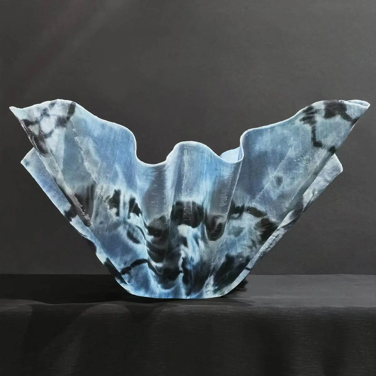 Blue Shibori Flame 1