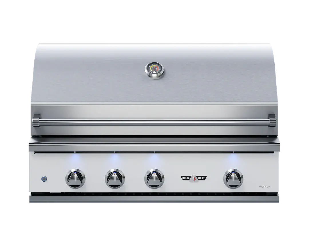 Delta Heat 38" Built-In Gas Grill | White Display Panel 1