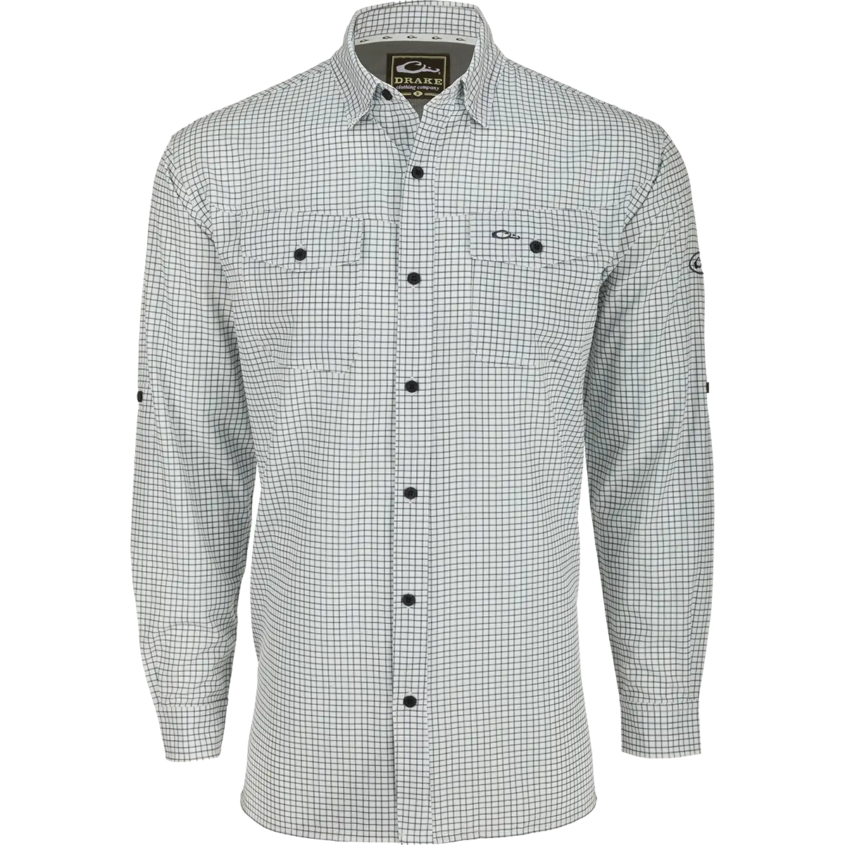 Traveler's Mini Grid Button-Down Long Sleeve Shirt 1