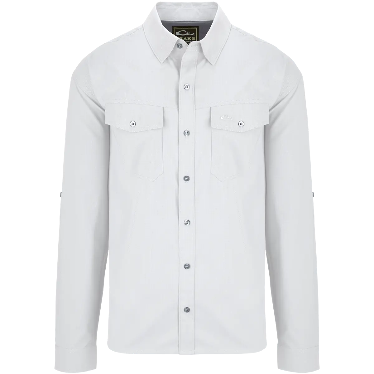 Traveler's Solid Dobby Button-Down Long Sleeve Shirt 1