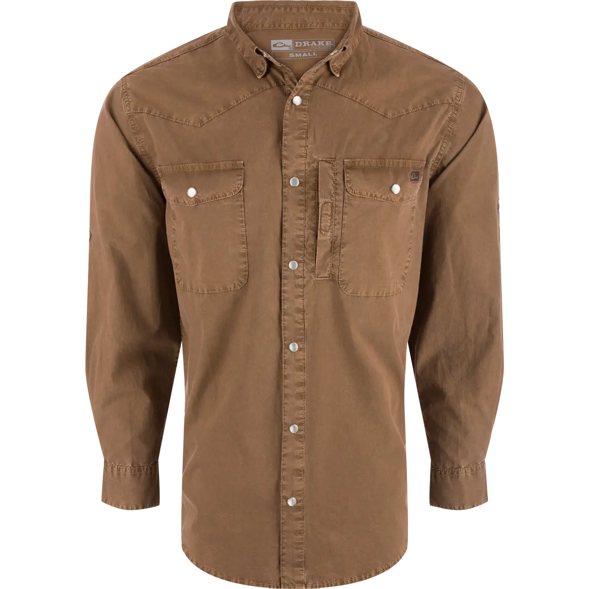 Cinco Ranch Western Solid Acid Wash Long Sleeve Shirt 1