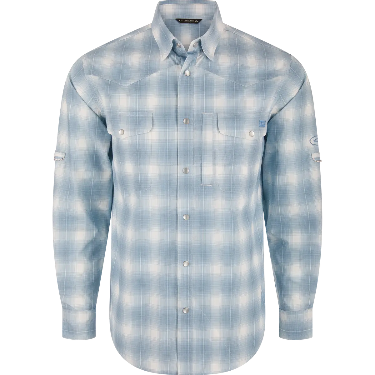 Cinco Ranch Western Plaid Long Sleeve Shirt 1