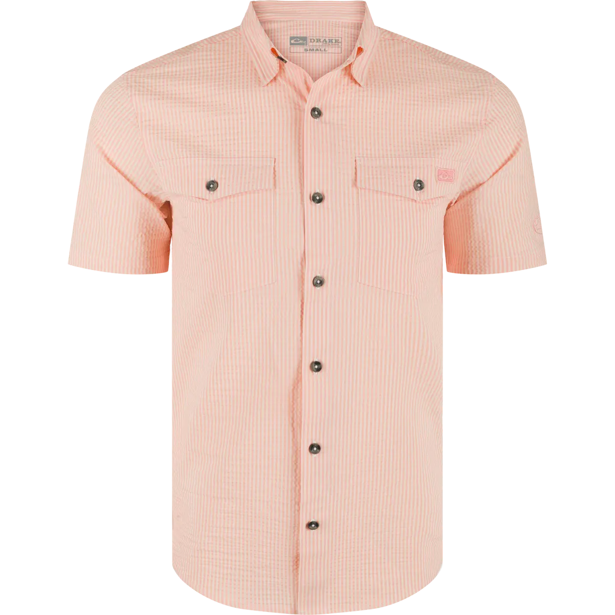 Frat Seersucker Striped Button-Down Short Sleeve Shirt 1