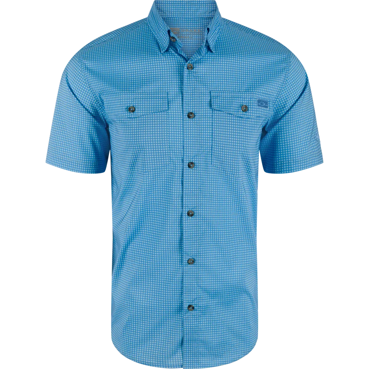 Frat Gingham Check Button-Down Short Sleeve Shirt 1