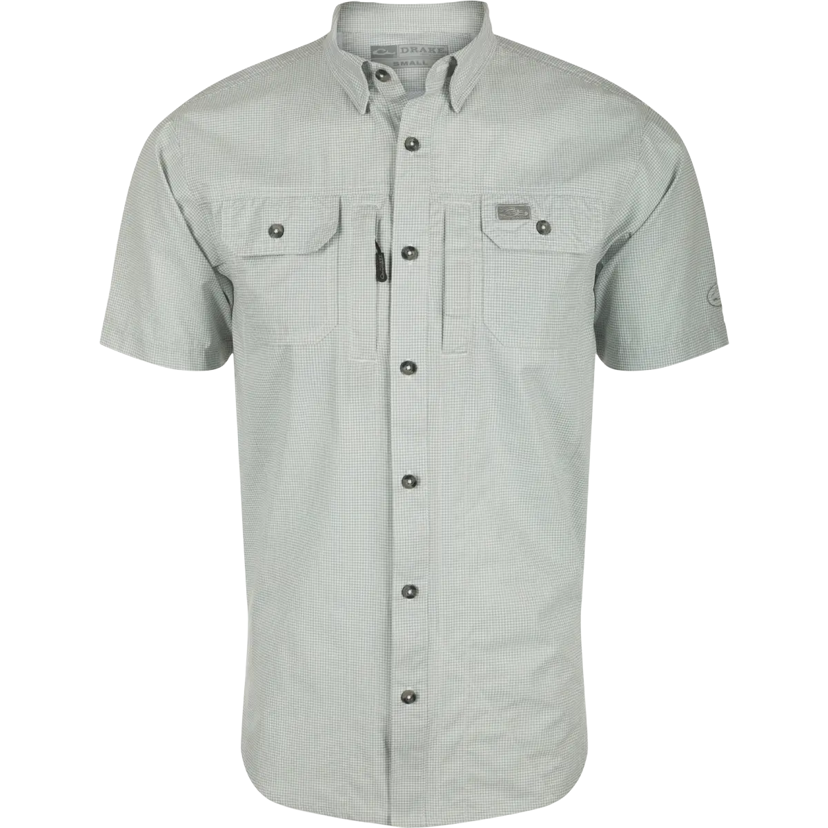 Frat Houndstooth Check Button-Down Short Sleeve Shirt 1